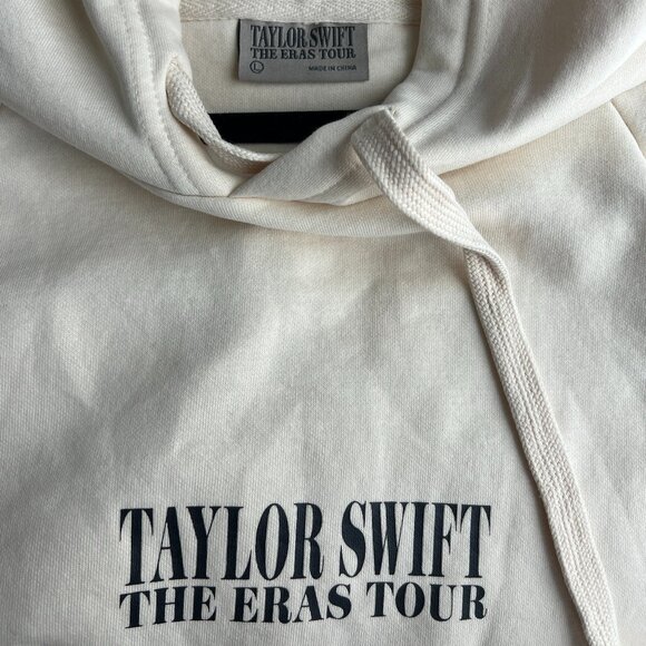 Taylor Swift The Eras Tour Official Merch Cream Hoodie L Cream size LARGE - Picture 6 of 7